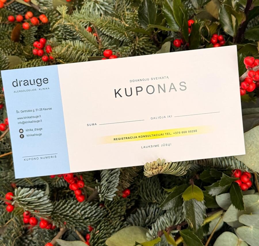 Padovanokite sveikatą: klinikos dovanų kuponas